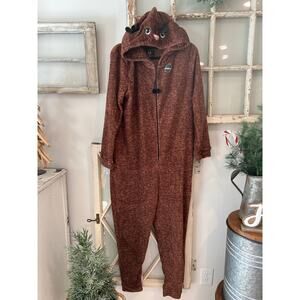 NWOT PJ Essentials size XL reindeer Christmas pajamas one piece